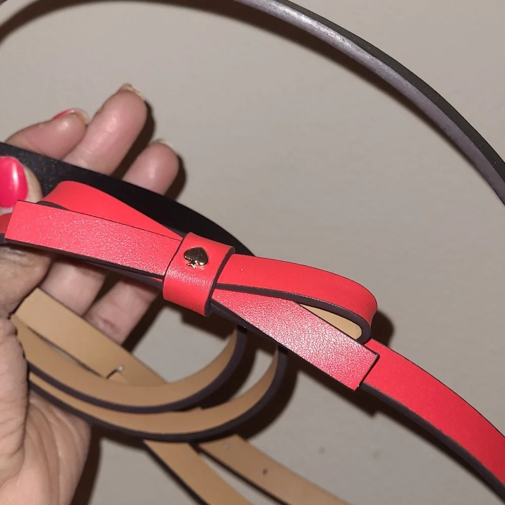 Kate Spade Red & Black Belts - Size Large
